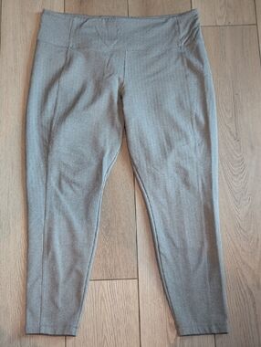 Athleta Delancey Herringbone Knit Jogger Pants - Light Brown